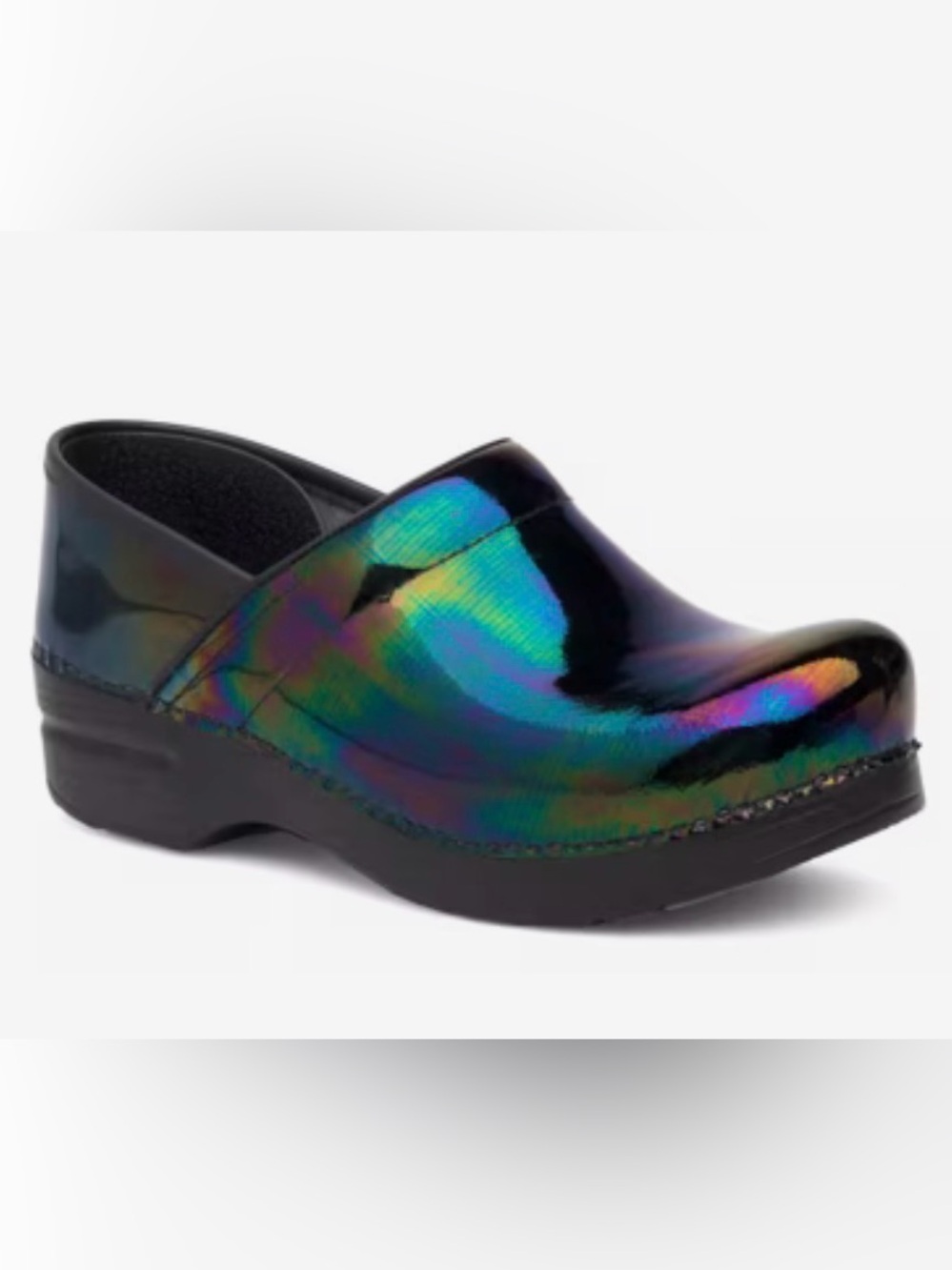 Dansko Iridescent multi colors Black Women's Clog  Sz 9